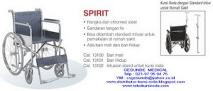 Spesifikasi Kursi Roda Spirit